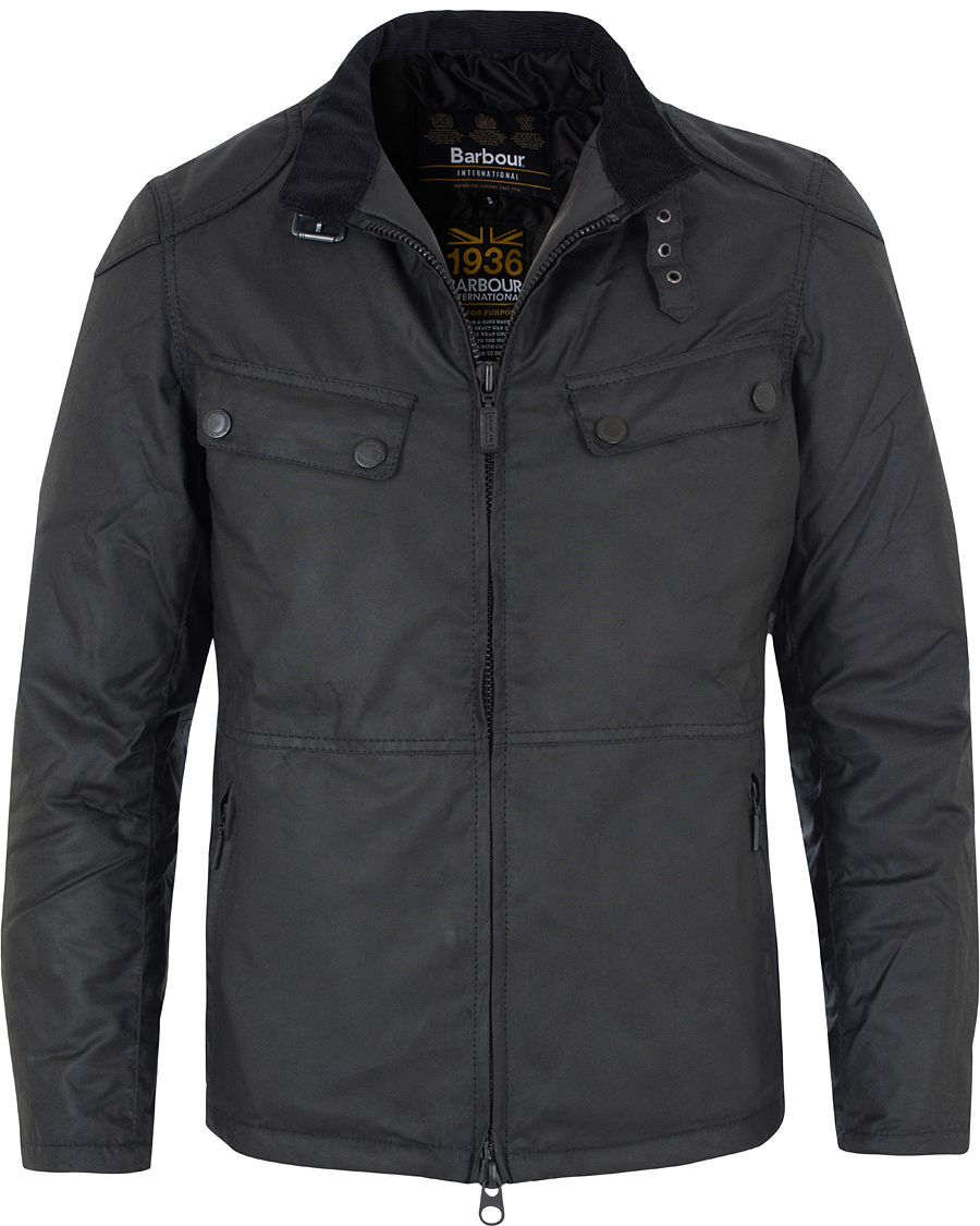 Herr | Jackor | Barbour International | Valve Wax Jacket Black