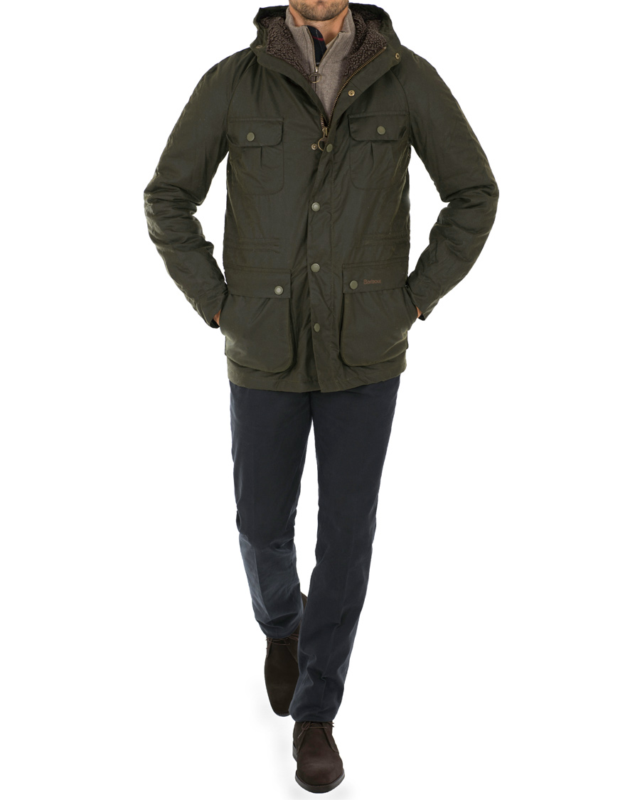 Herr | Jackor | Barbour Lifestyle | Brindle Wax Parka Ferm Green