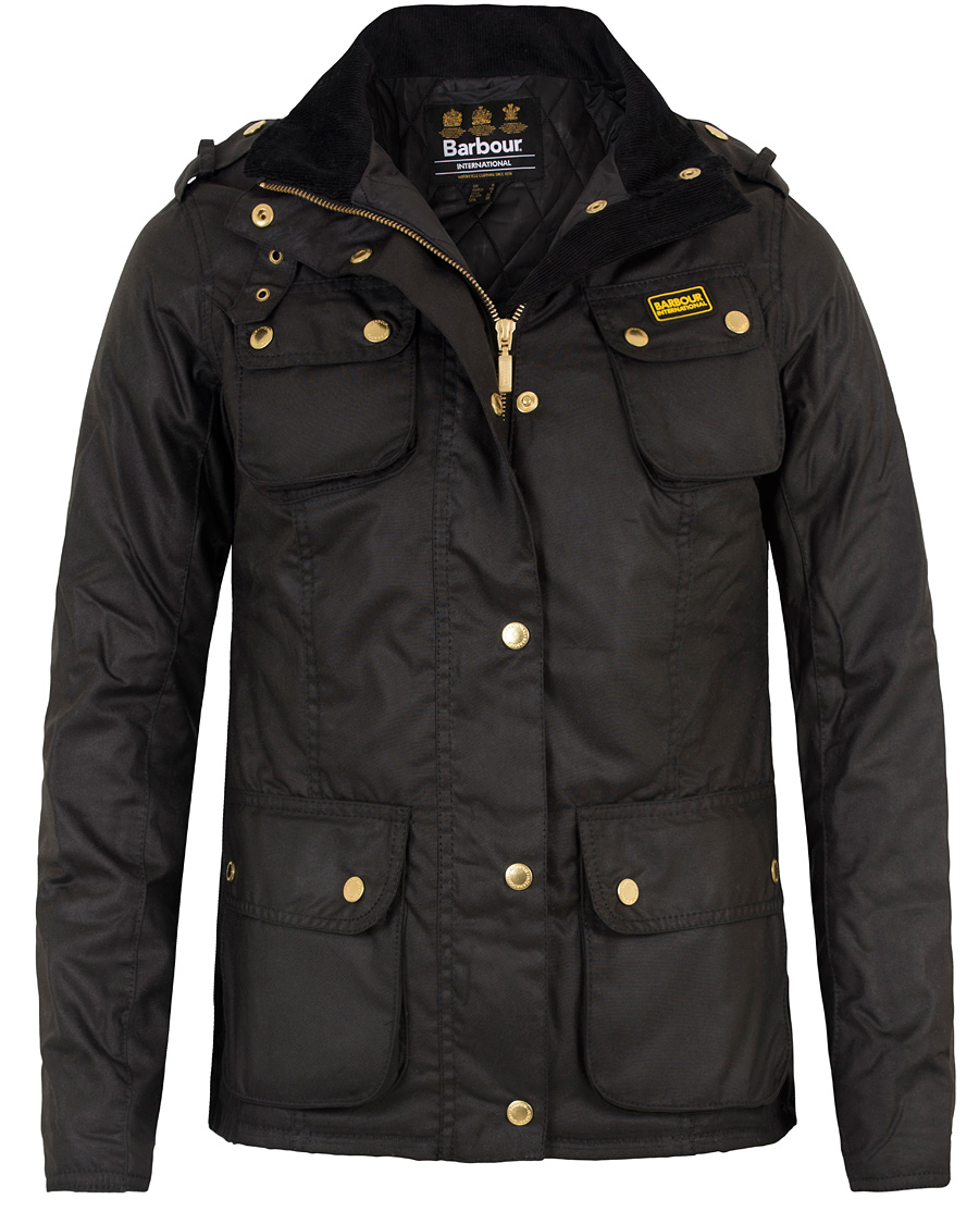 Herr | Barbour International Women Finns Wax Jacket Black | Barbour International | Women Finns Wax Jacket Black