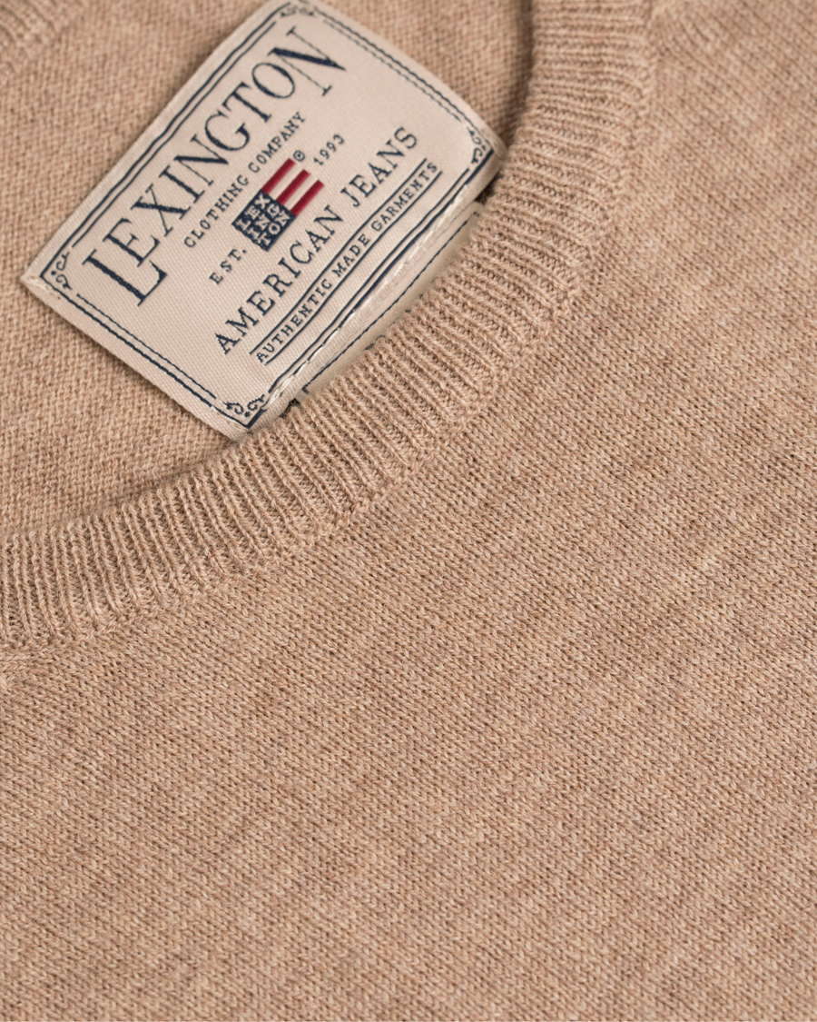 Herr | Tröjor | Lexington | Jeff Crewneck Sweater Silver Mink Beige