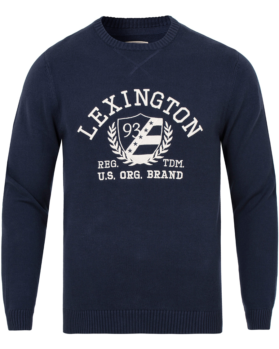 Herr | Tröjor | Lexington | Nelson Knitted Sweatshirt Deepest Blue