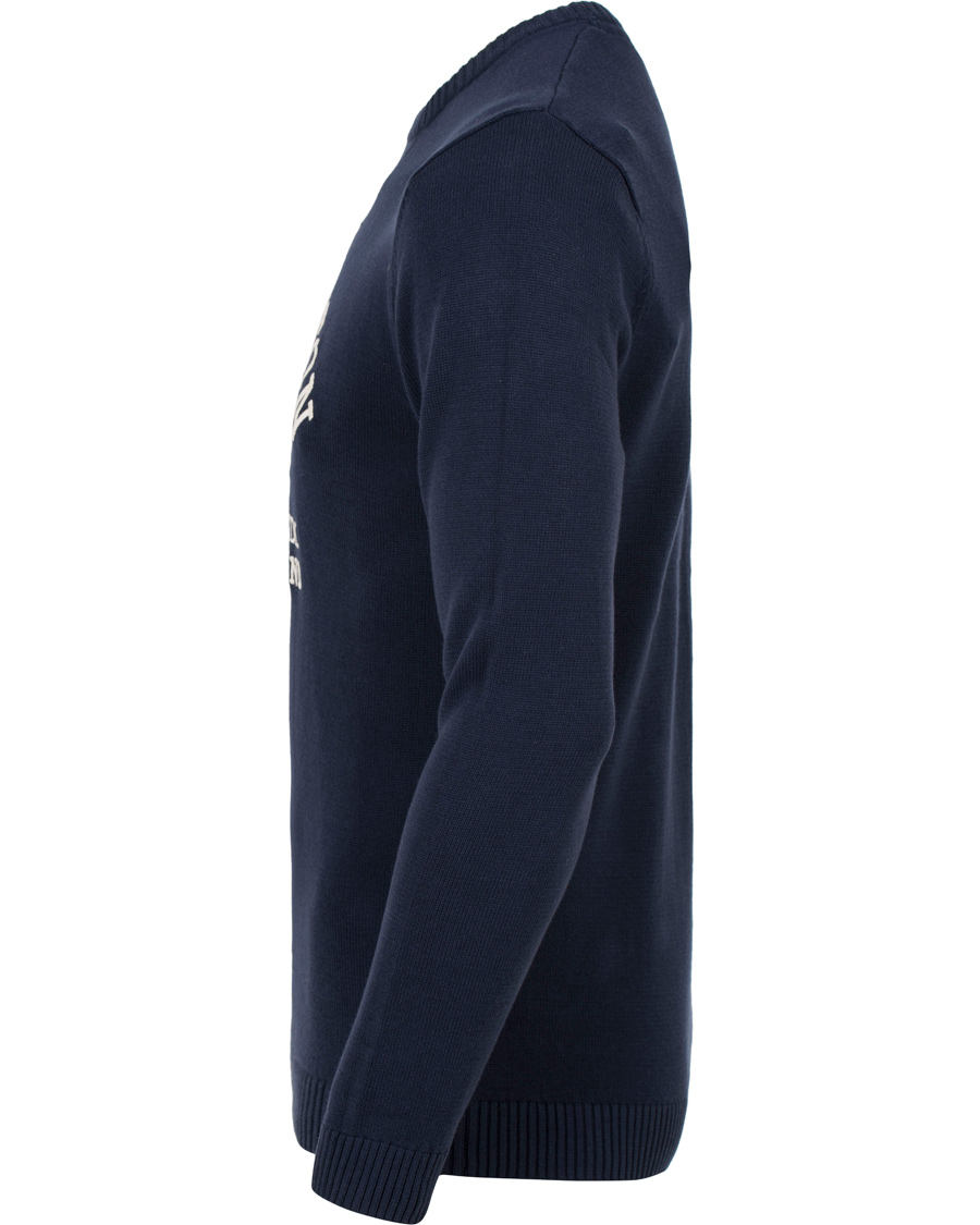 Herr | Tröjor | Lexington | Nelson Knitted Sweatshirt Deepest Blue
