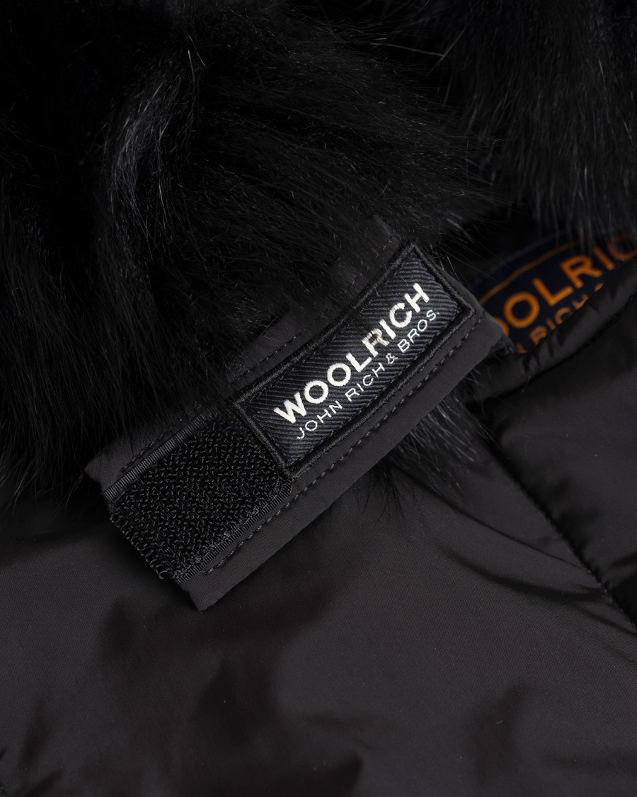 Herr | Jackor | Woolrich | Woman Arctic Luxury Fox Parka New Black