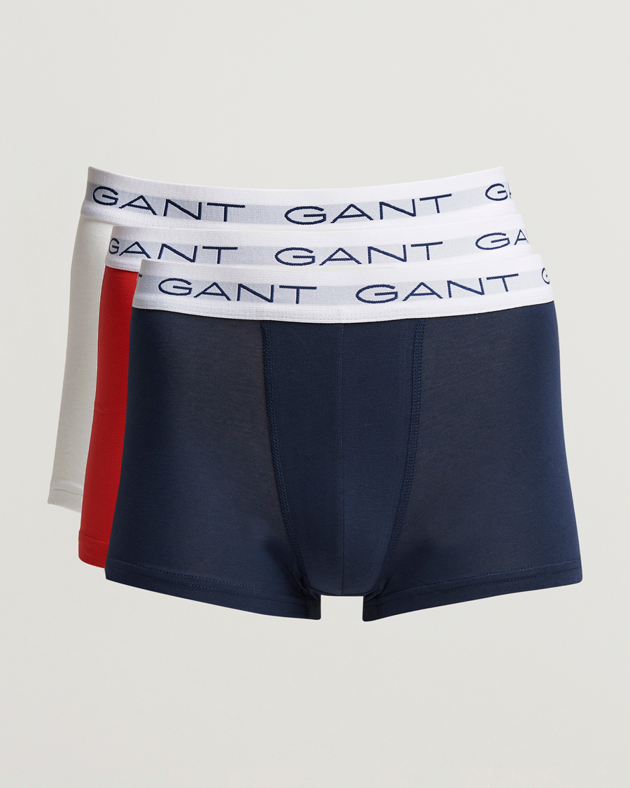Herr | Underkläder | GANT | 3-Pack Trunk Boxer Red/Navy/White