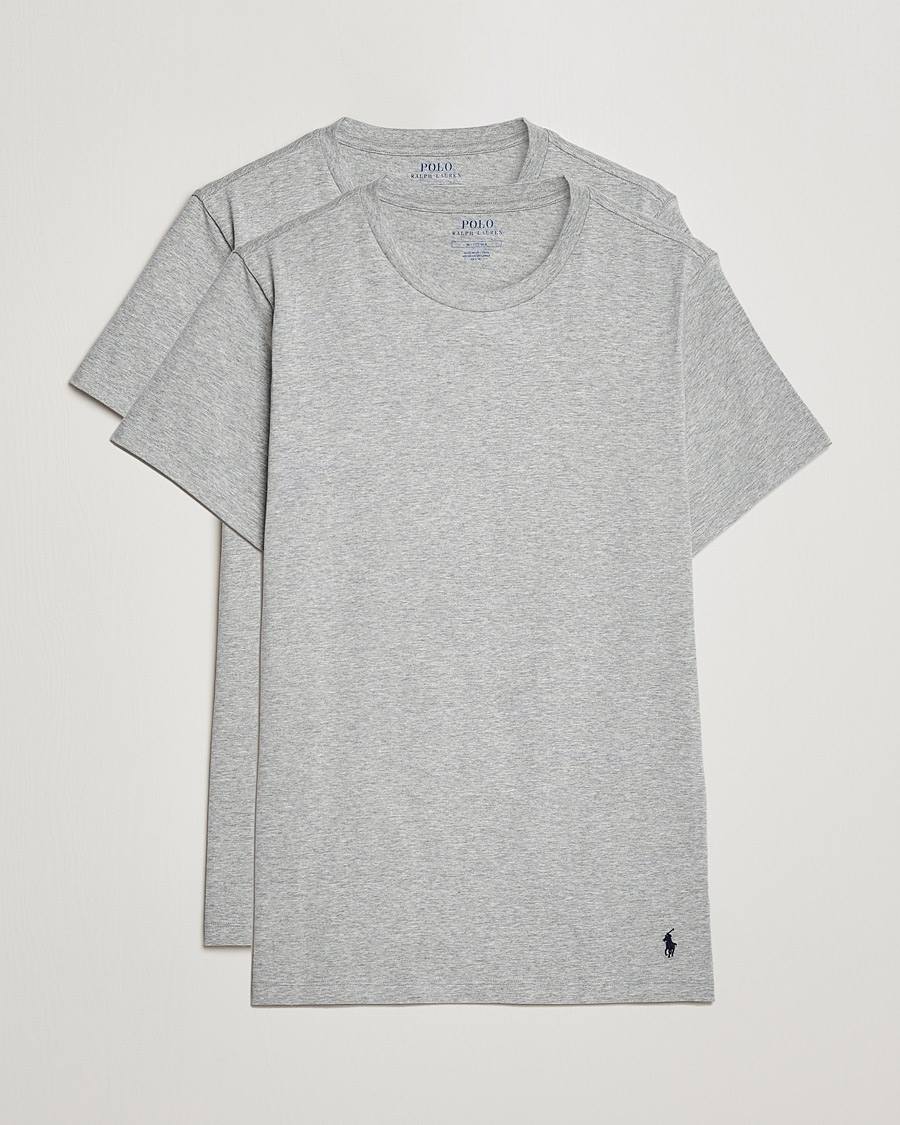 Herr | T-Shirts | Polo Ralph Lauren | 2-Pack Cotton Stretch Andover Heather Grey