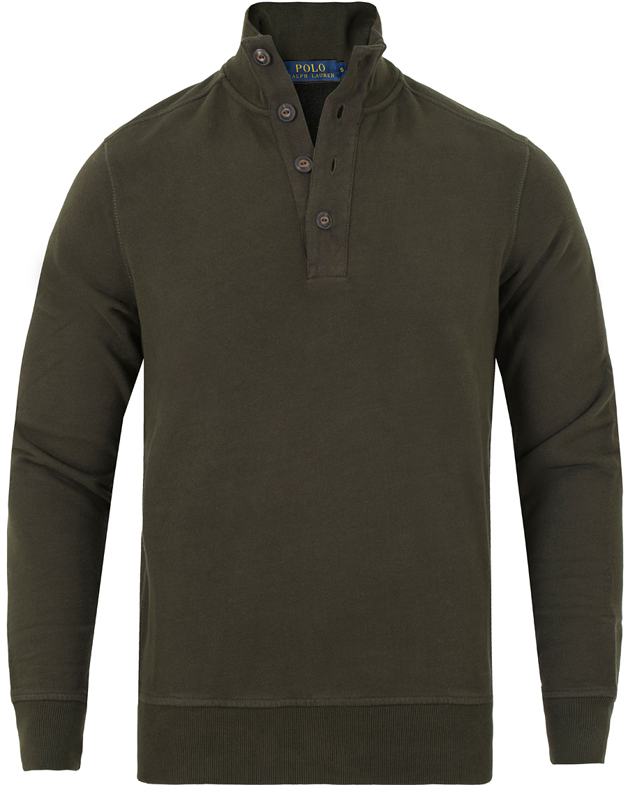 Herr | Tröjor | Polo Ralph Lauren | Half Button Knitted Sweater Squadron Green