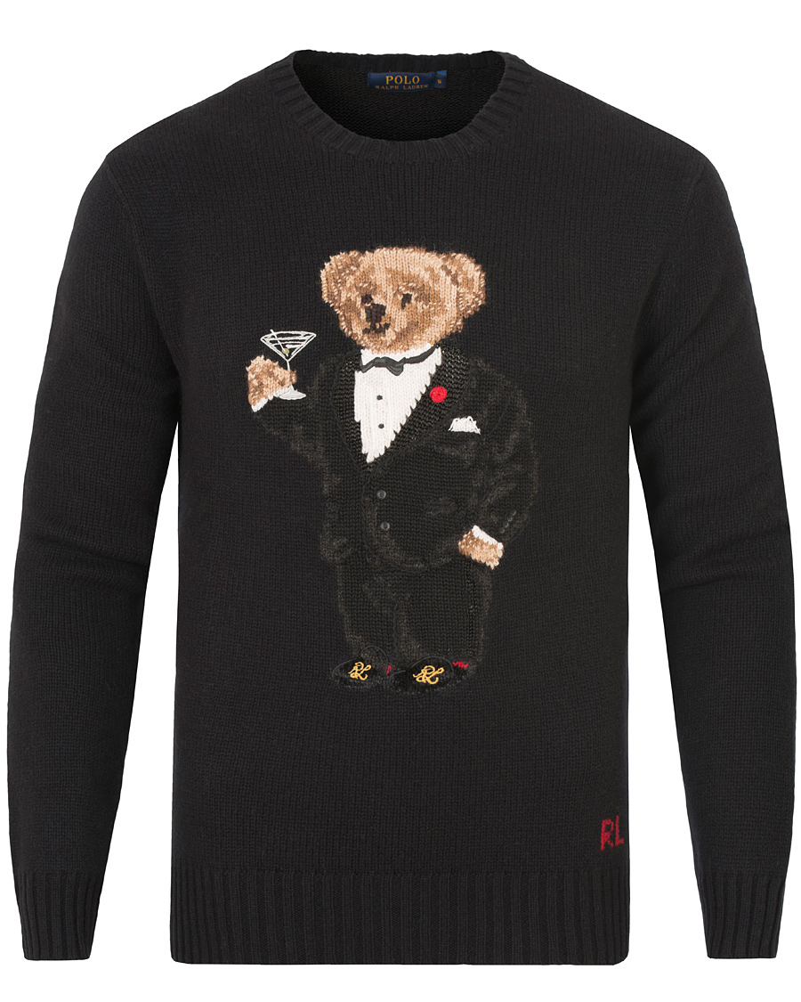 Herr | Tröjor | Polo Ralph Lauren | Bear Tuxedo Knitted Sweater Black