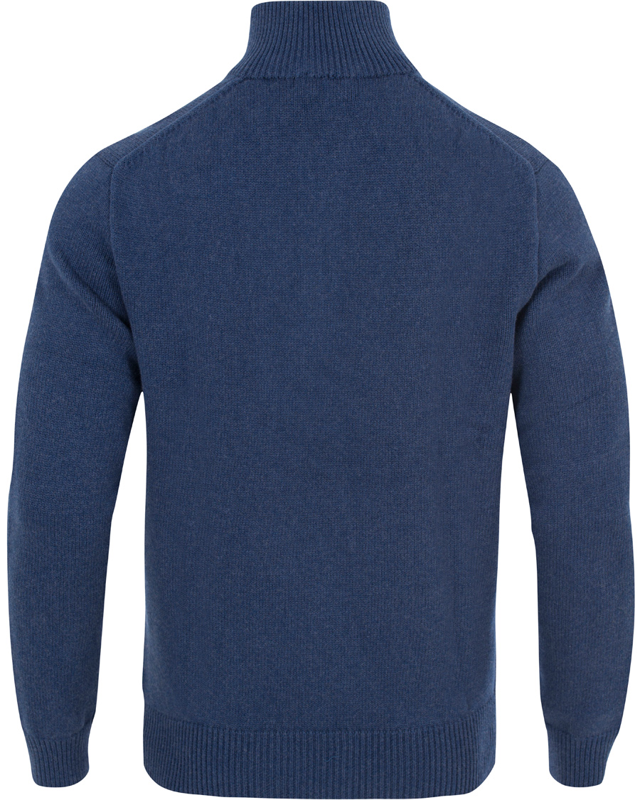 Herr | Tröjor | Polo Ralph Lauren | Cotton/Curado Half Zip Sweater Shale Blue Heather