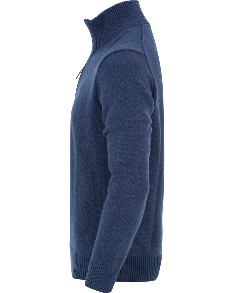 Herr | Tröjor | Polo Ralph Lauren | Cotton/Curado Half Zip Sweater Shale Blue Heather