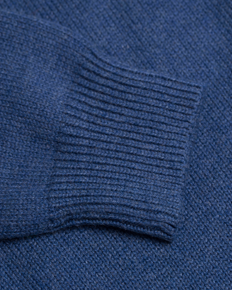 Herr | Tröjor | Polo Ralph Lauren | Cotton/Curado Half Zip Sweater Shale Blue Heather