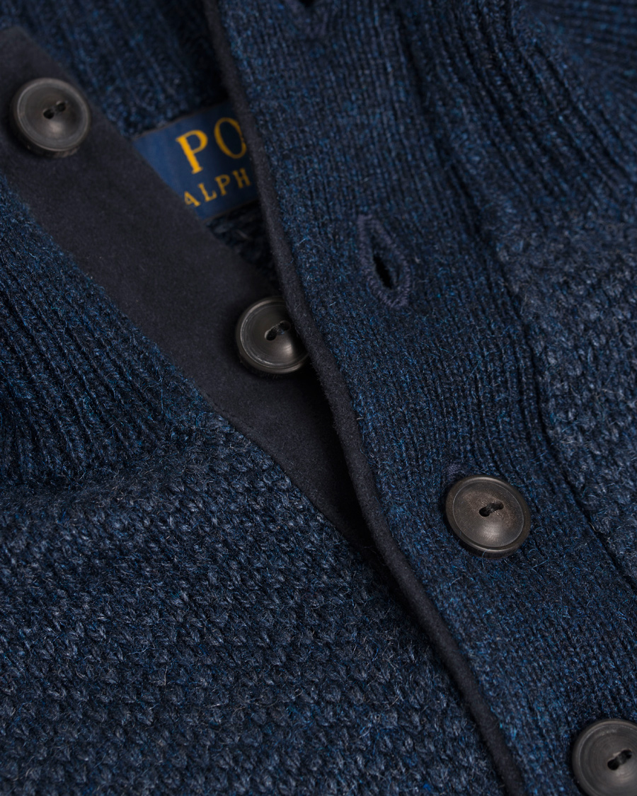 Herr | Tröjor | Polo Ralph Lauren | Half Button Birdseye Sweater Navy
