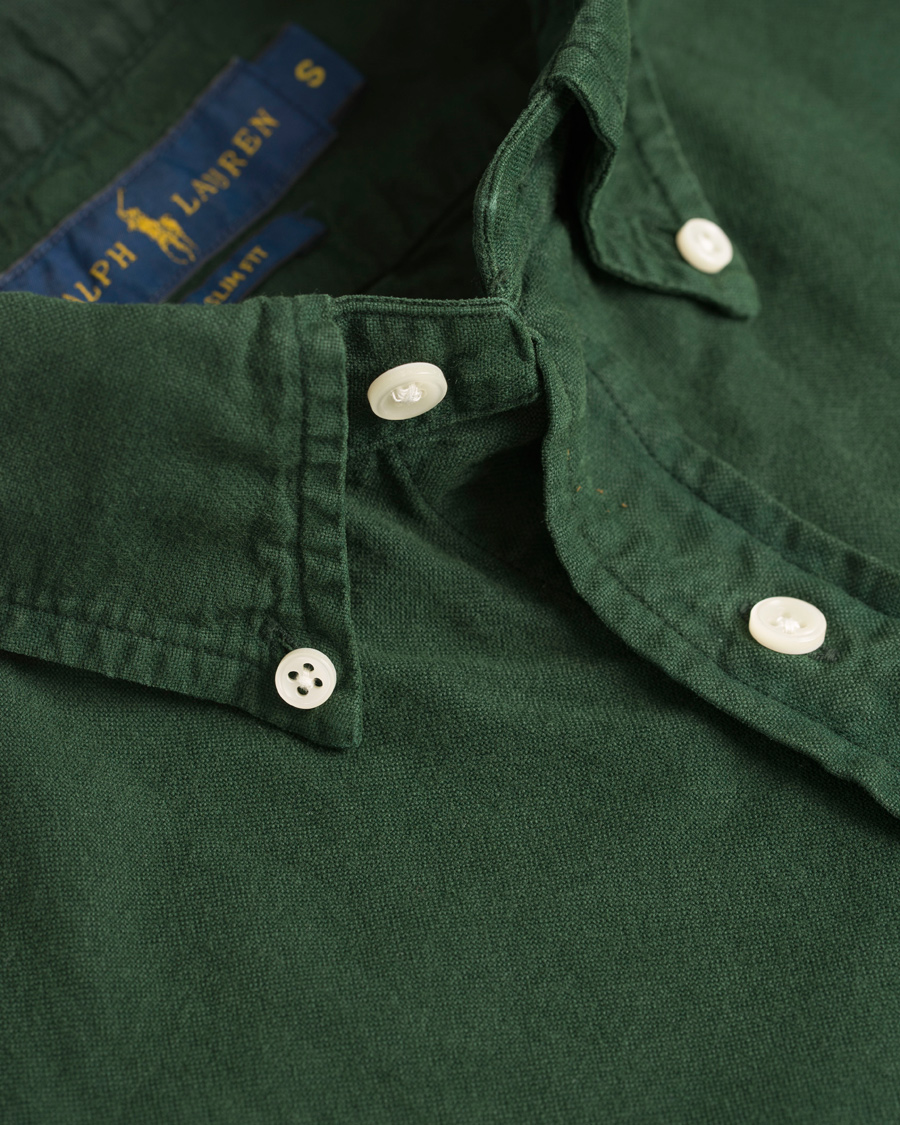 Herr | Skjortor | Polo Ralph Lauren | Slim Fit Garment Dyed Oxford Shirt Bentley Green
