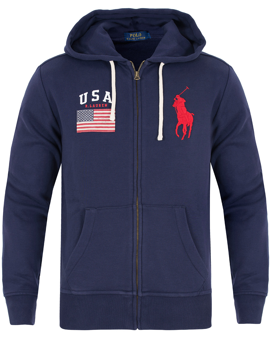 Herr | Tröjor | Polo Ralph Lauren | USA Full Zip Hoodie French Navy