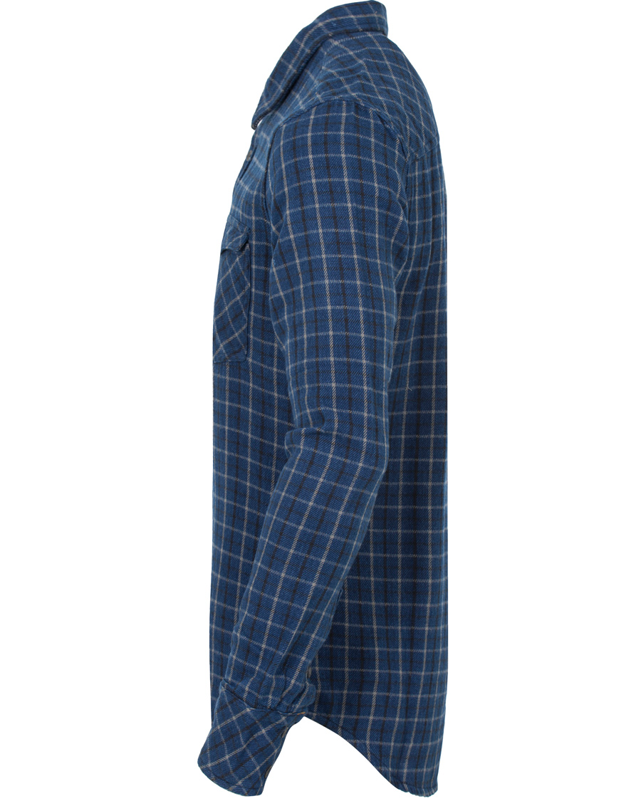 Herr | Skjortor | Nudie Jeans | Gunnar Rope Twill Check Shirt Indigo