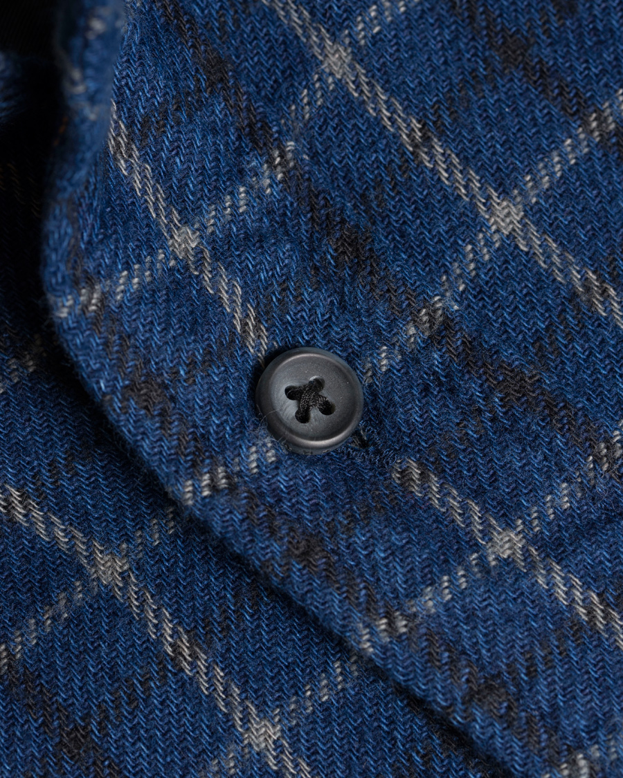 Herr | Skjortor | Nudie Jeans | Gunnar Rope Twill Check Shirt Indigo