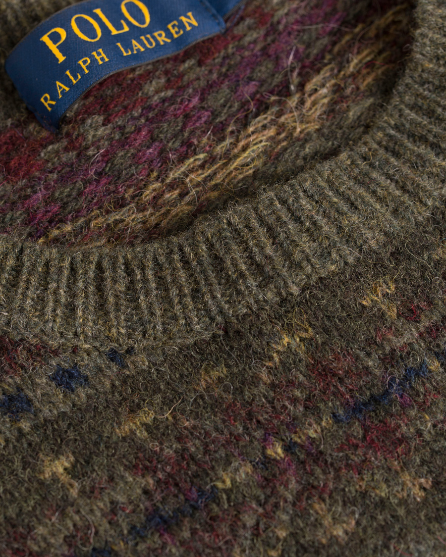 Herr | Tröjor | Polo Ralph Lauren | Knitted Wool Sweater Olive Fairisle