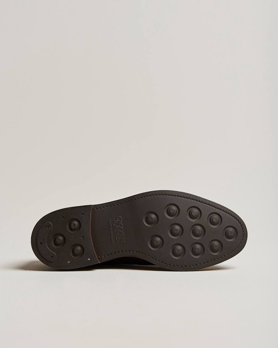 Herr | Brogues | Crockett & Jones | Pembroke Derbys Dark Brown Grained Calf