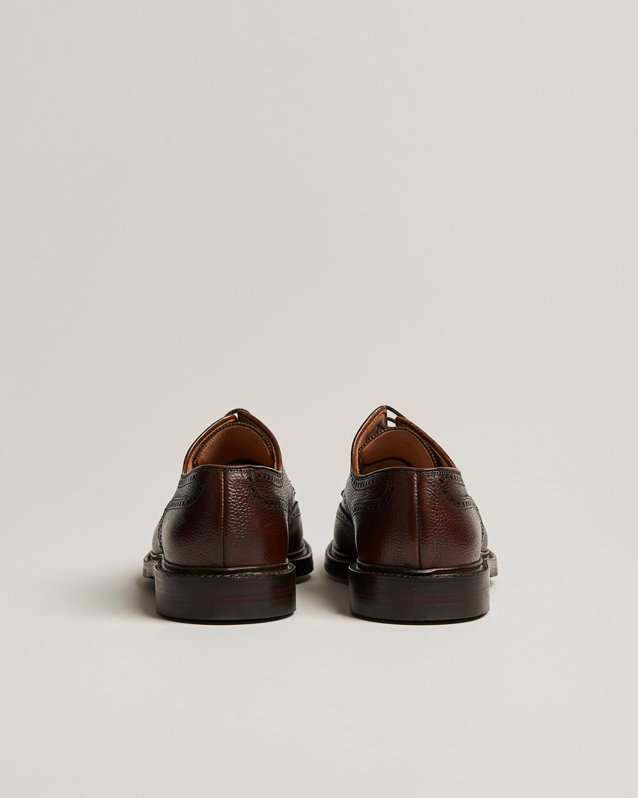 Herr | Brogues | Crockett & Jones | Pembroke Derbys Dark Brown Grained Calf