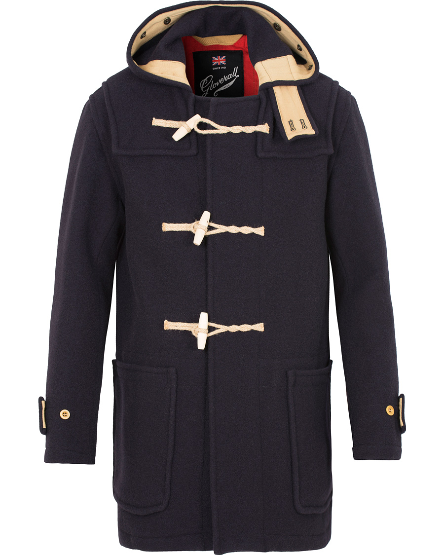 Herr | Jackor | Gloverall | Flag Monty Mid Length Duffle Navy