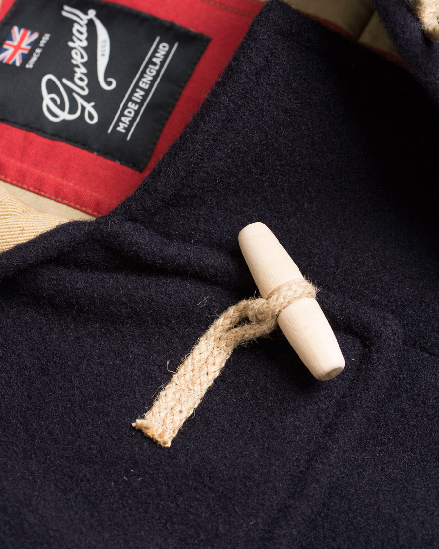 Herr | Jackor | Gloverall | Flag Monty Mid Length Duffle Navy