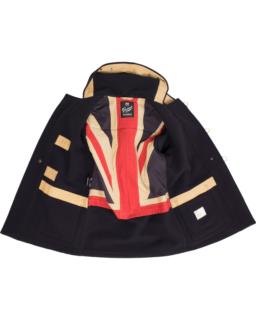 Herr | Jackor | Gloverall | Flag Monty Mid Length Duffle Navy