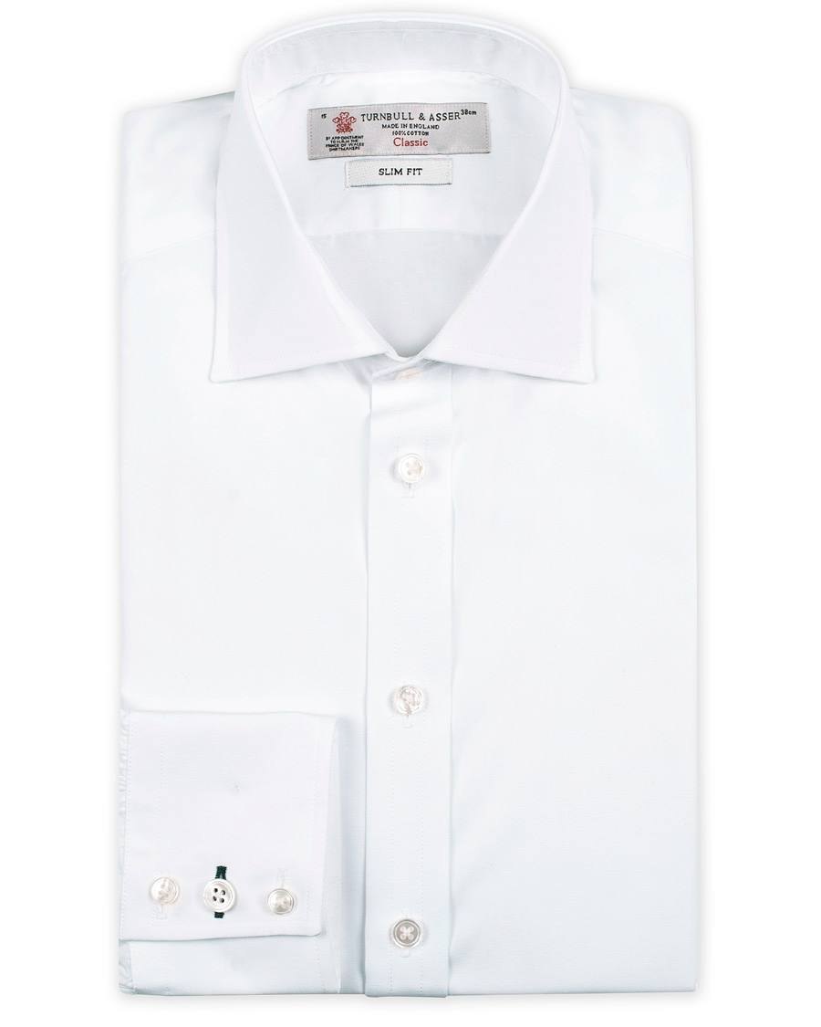 Herr | Skjortor | Turnbull & Asser | Slim Fit Poplin Shirt White