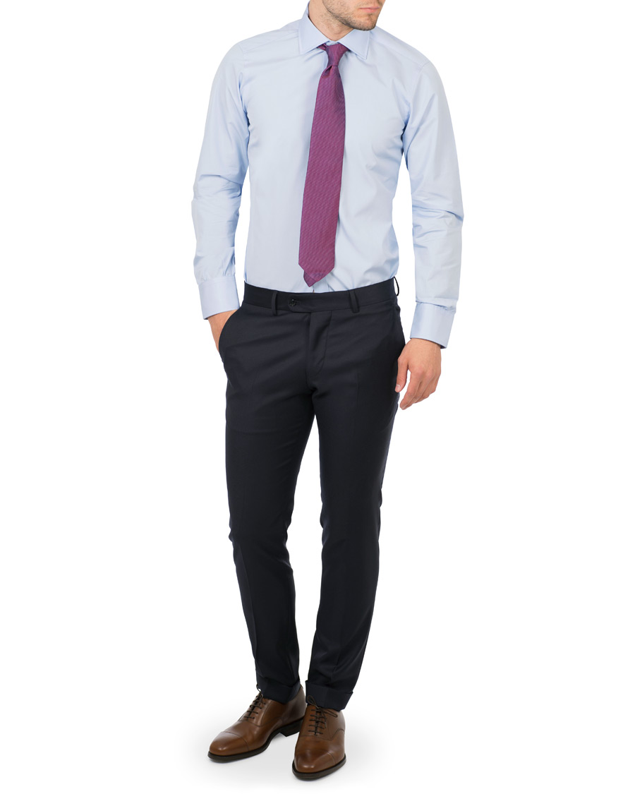 Herr | Skjortor | Turnbull & Asser | Slim Fit Poplin Shirt Light Blue
