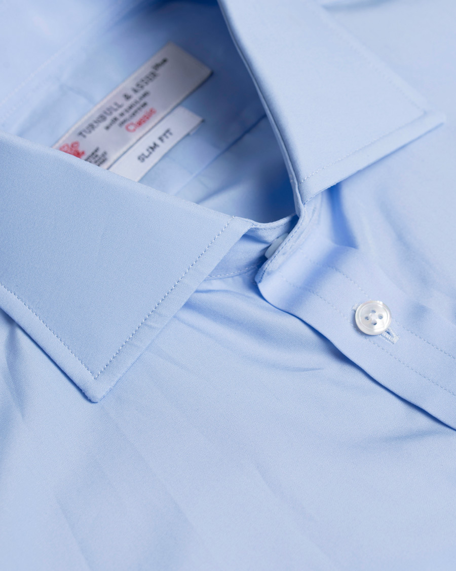 Herr | Skjortor | Turnbull & Asser | Slim Fit Poplin Shirt Light Blue