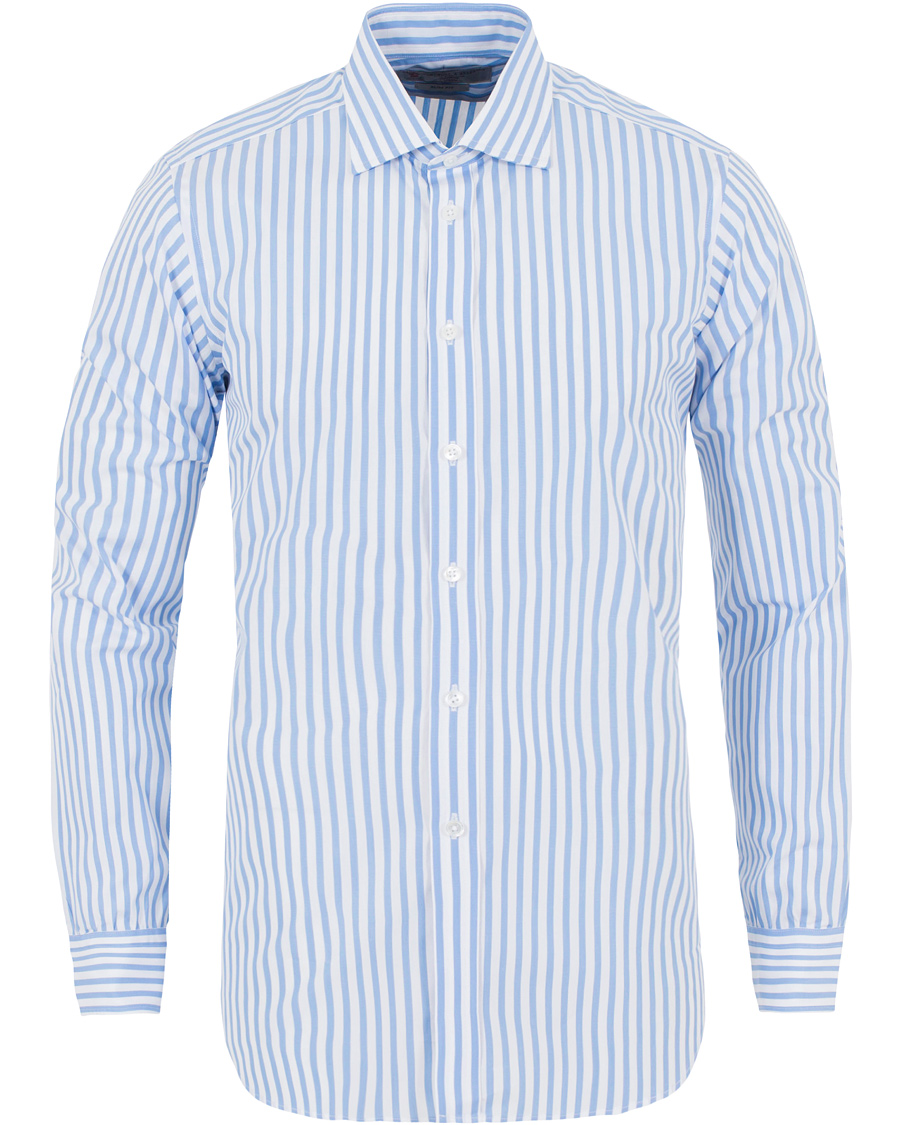 Herr | Skjortor | Turnbull & Asser | Slim Fit Bengal Stripe Shirt Light Blue