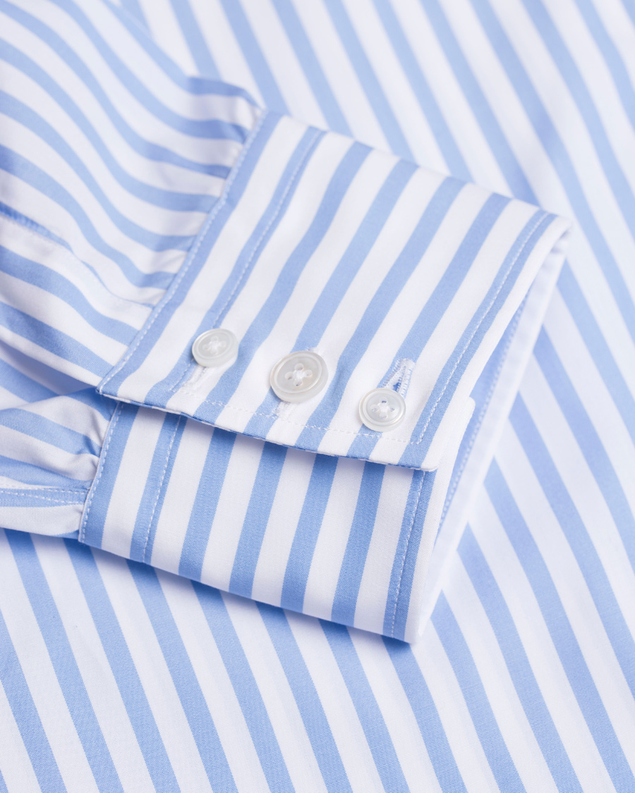 Herr | Skjortor | Turnbull & Asser | Slim Fit Bengal Stripe Shirt Light Blue