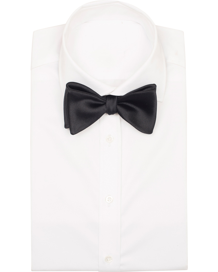 Herr | Turnbull & Asser Satin Bowtie Black | Turnbull & Asser | Satin Bowtie Black