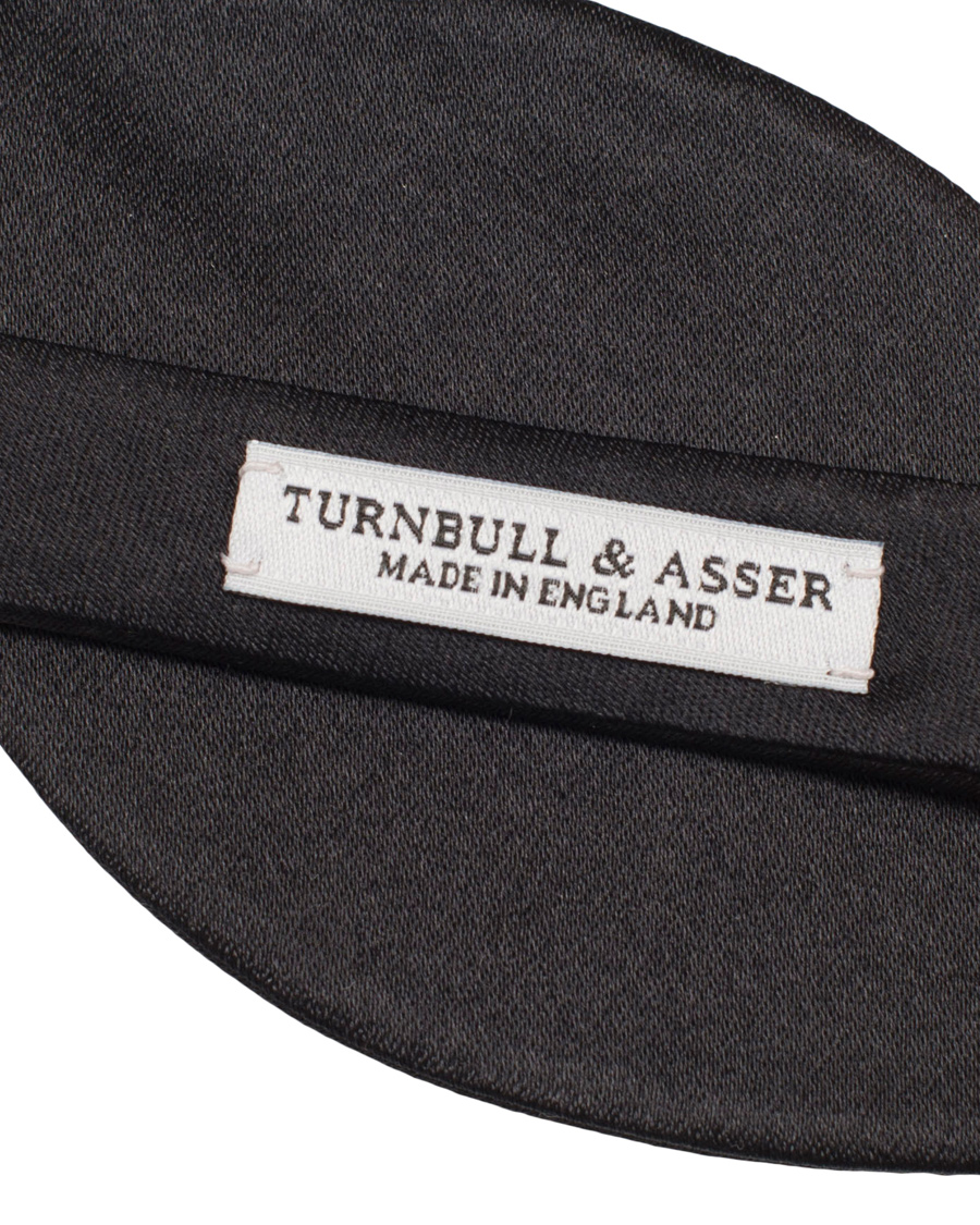 Herr | Turnbull & Asser Satin Bowtie Black | Turnbull & Asser | Satin Bowtie Black