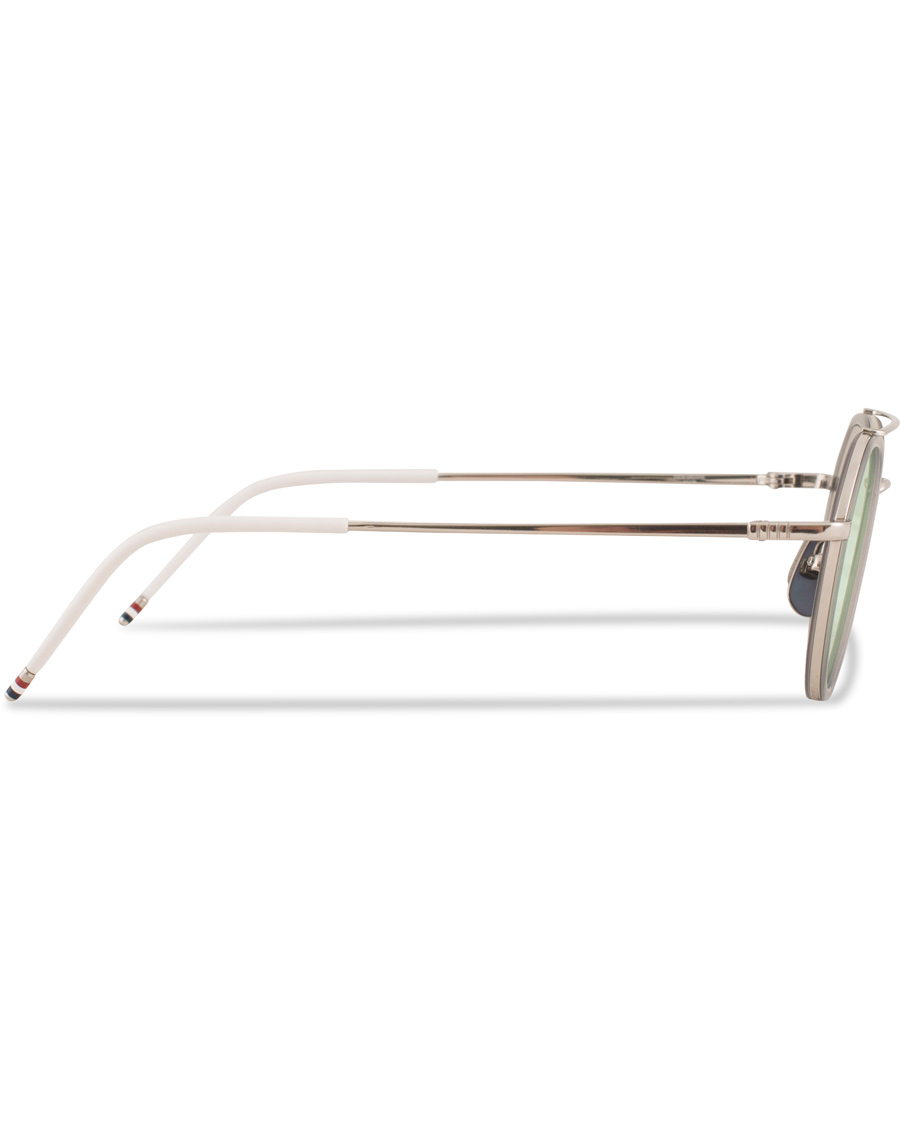 Herr | Thom Browne TB-801 Sunglasses Shiny Silver/Dark Grey | Thom Browne | TB-801 Sunglasses Shiny Silver/Dark Grey