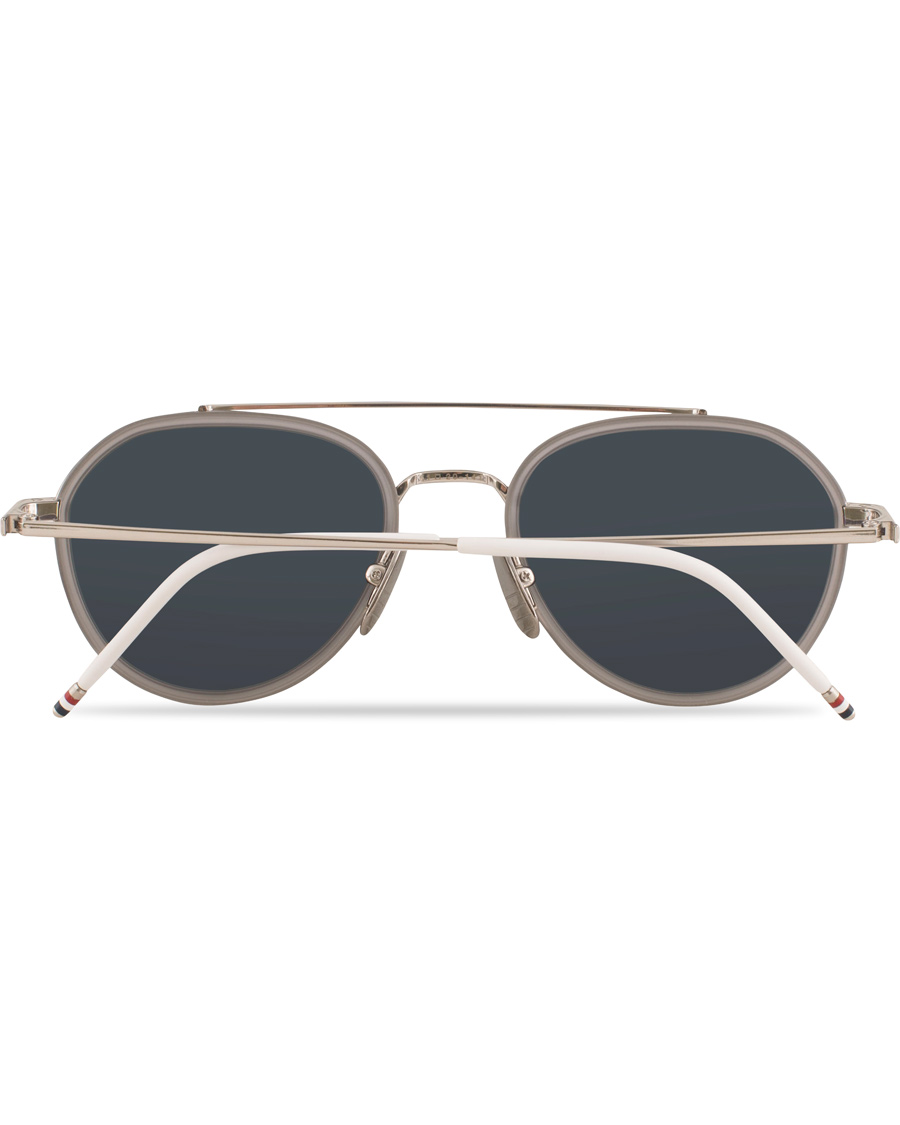Herr | Thom Browne TB-801 Sunglasses Shiny Silver/Dark Grey | Thom Browne | TB-801 Sunglasses Shiny Silver/Dark Grey