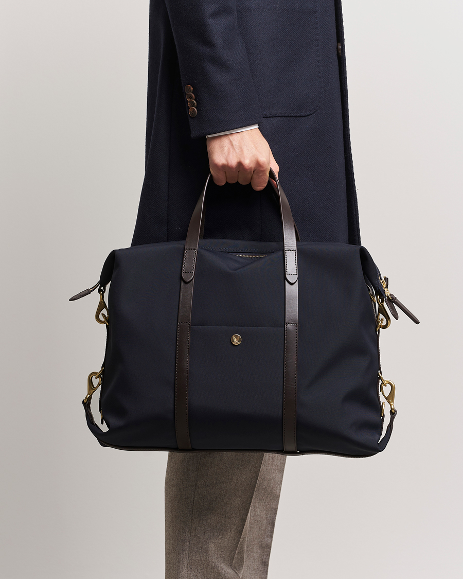 Herr | Accessoarer | Mismo | M/S Utility Nylon Duffle Bag Navy/Dark Brown