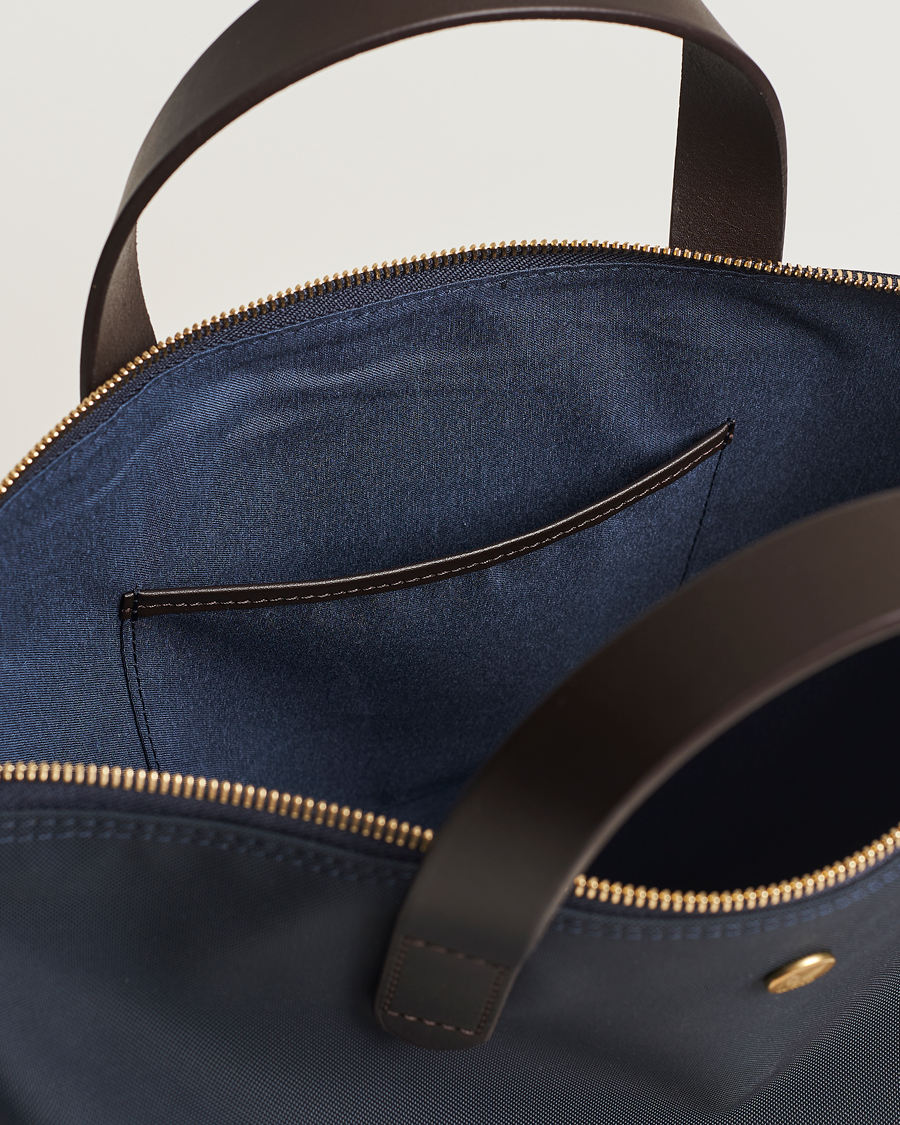 Herr | Mismo M/S Canvas Shopper Navy/Dark Brown | Mismo | M/S Canvas Shopper Navy/Dark Brown