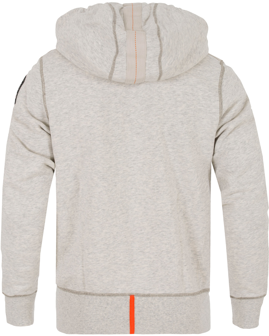 Herr | Tröjor | Parajumpers | Charlie Active Fleece Hoodie White Melange Slub
