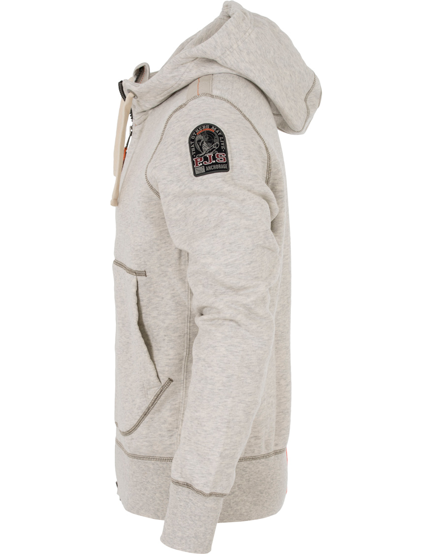 Herr | Tröjor | Parajumpers | Charlie Active Fleece Hoodie White Melange Slub