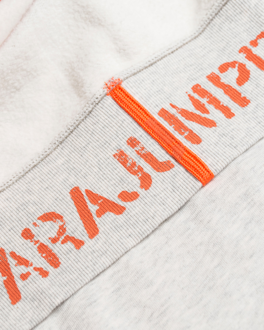 Herr | Tröjor | Parajumpers | Charlie Active Fleece Hoodie White Melange Slub