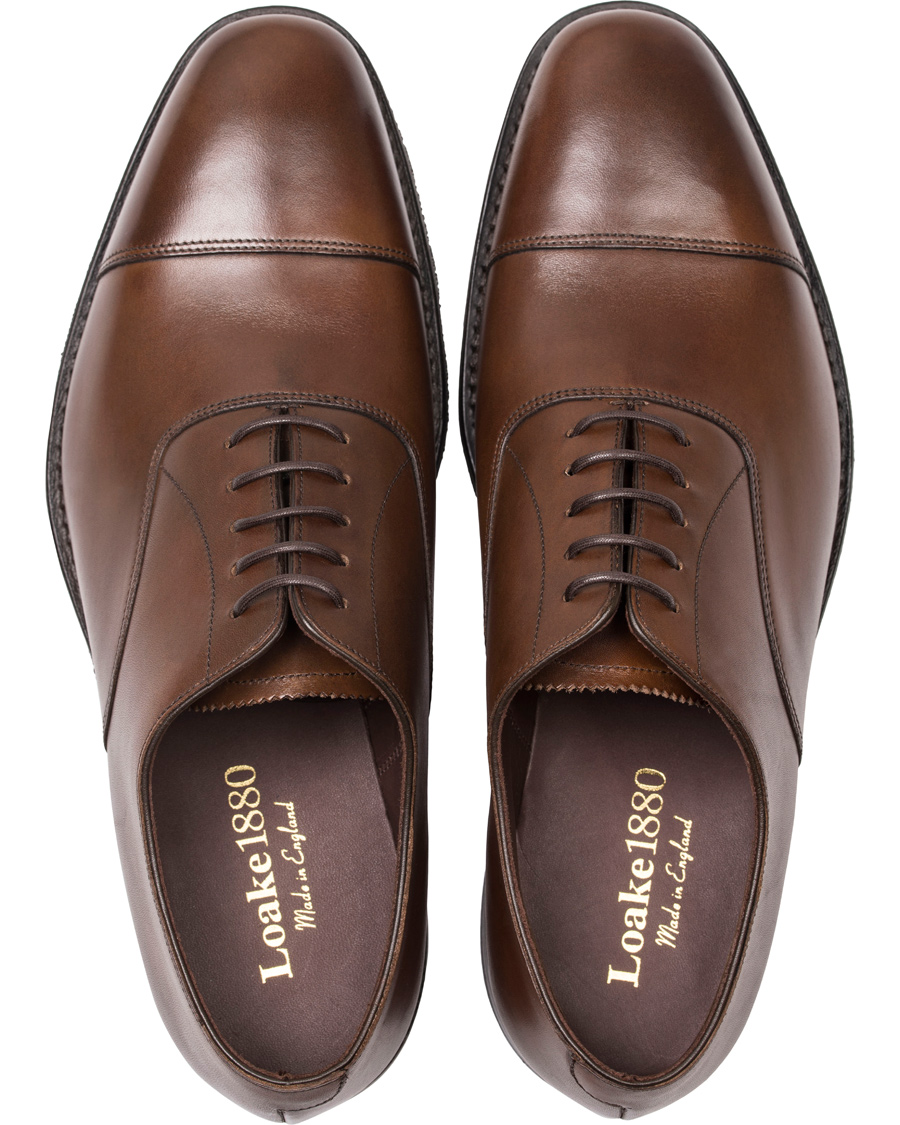 Herr | Loake 1880 Aldwych Oxford Single Danite Dark Brown Calf | Loake 1880 | Aldwych Oxford Single Danite Dark Brown Calf
