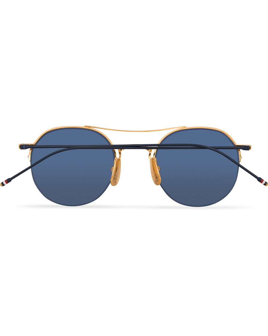 Herr | Thom Browne TB-903 Sunglasses 18 Carat Gold/Navy | Thom Browne | TB-903 Sunglasses 18 Carat Gold/Navy
