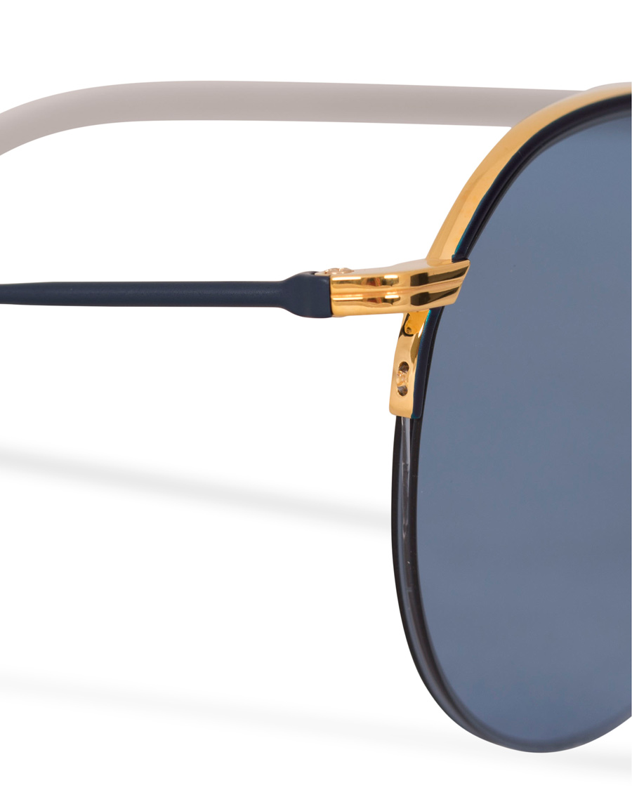 Herr | Thom Browne TB-903 Sunglasses 18 Carat Gold/Navy | Thom Browne | TB-903 Sunglasses 18 Carat Gold/Navy