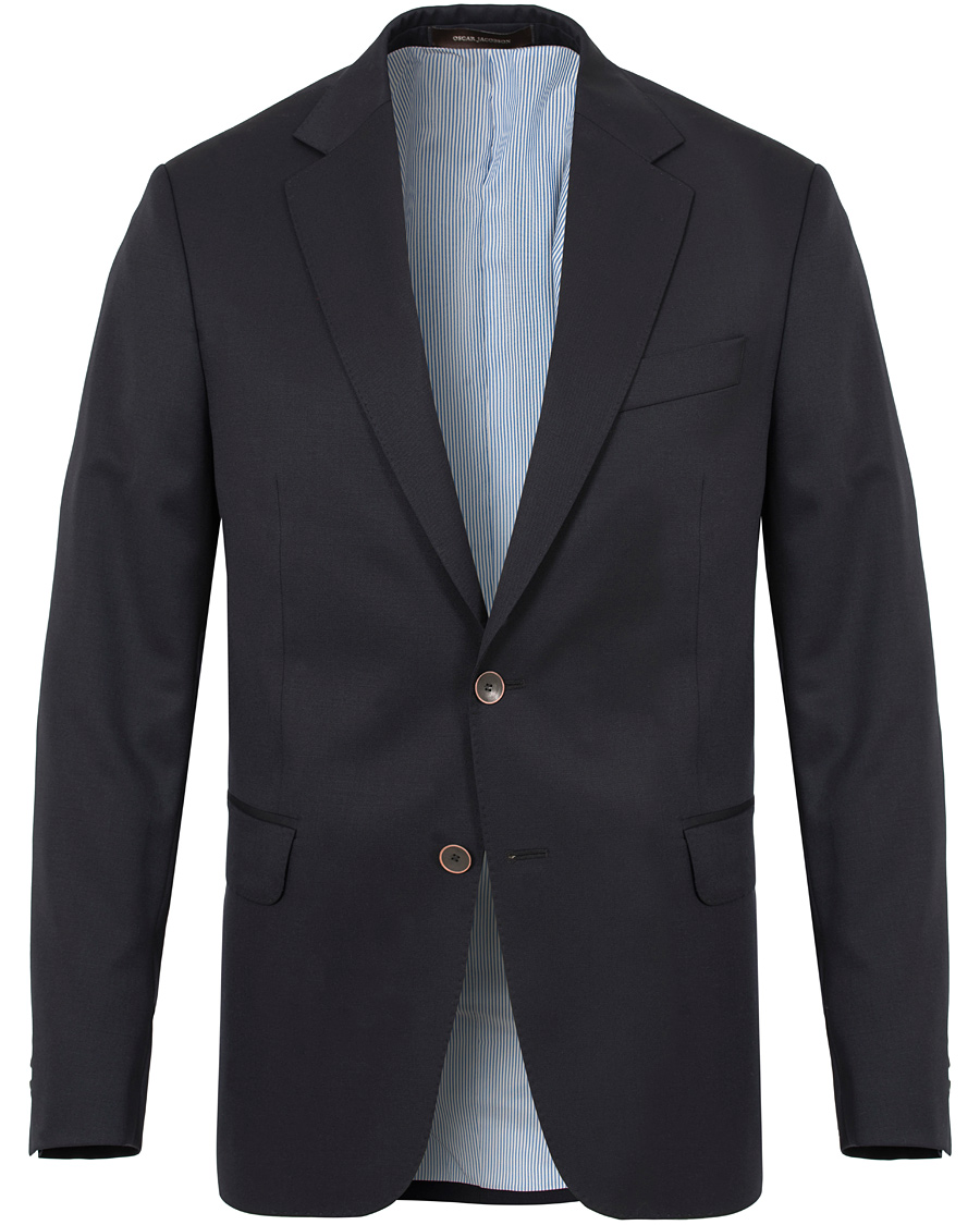 Herr | Kavajer | Oscar Jacobson | Falke Elbow Patch Club Blazer Navy
