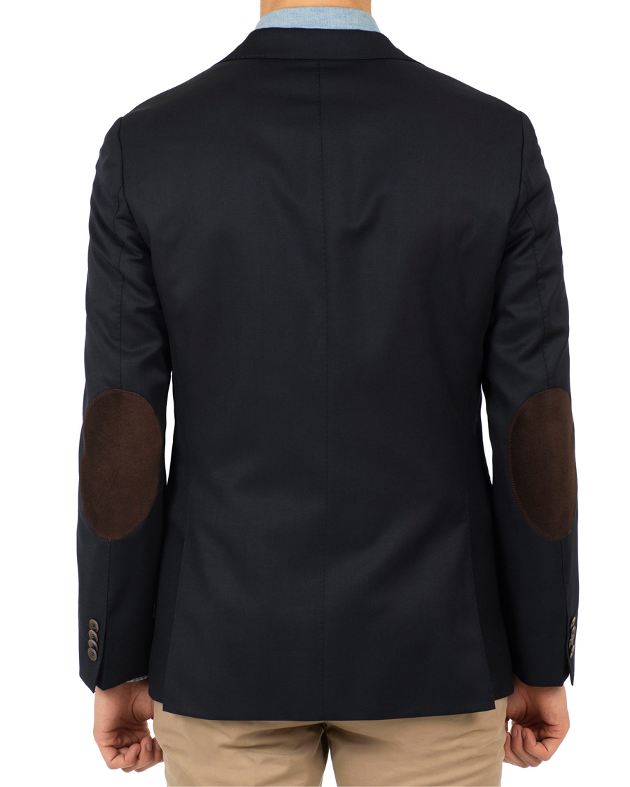 Herr | Kavajer | Oscar Jacobson | Falke Elbow Patch Club Blazer Navy
