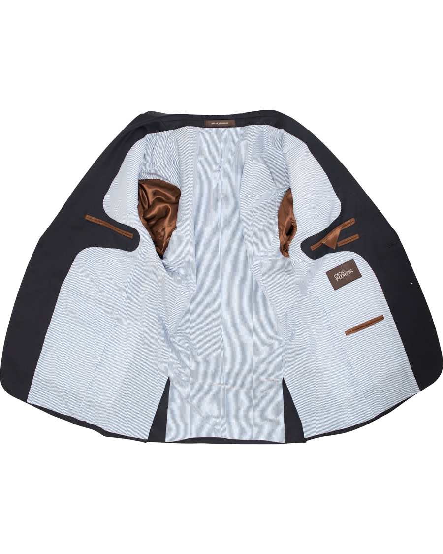 Herr | Kavajer | Oscar Jacobson | Falke Elbow Patch Club Blazer Navy