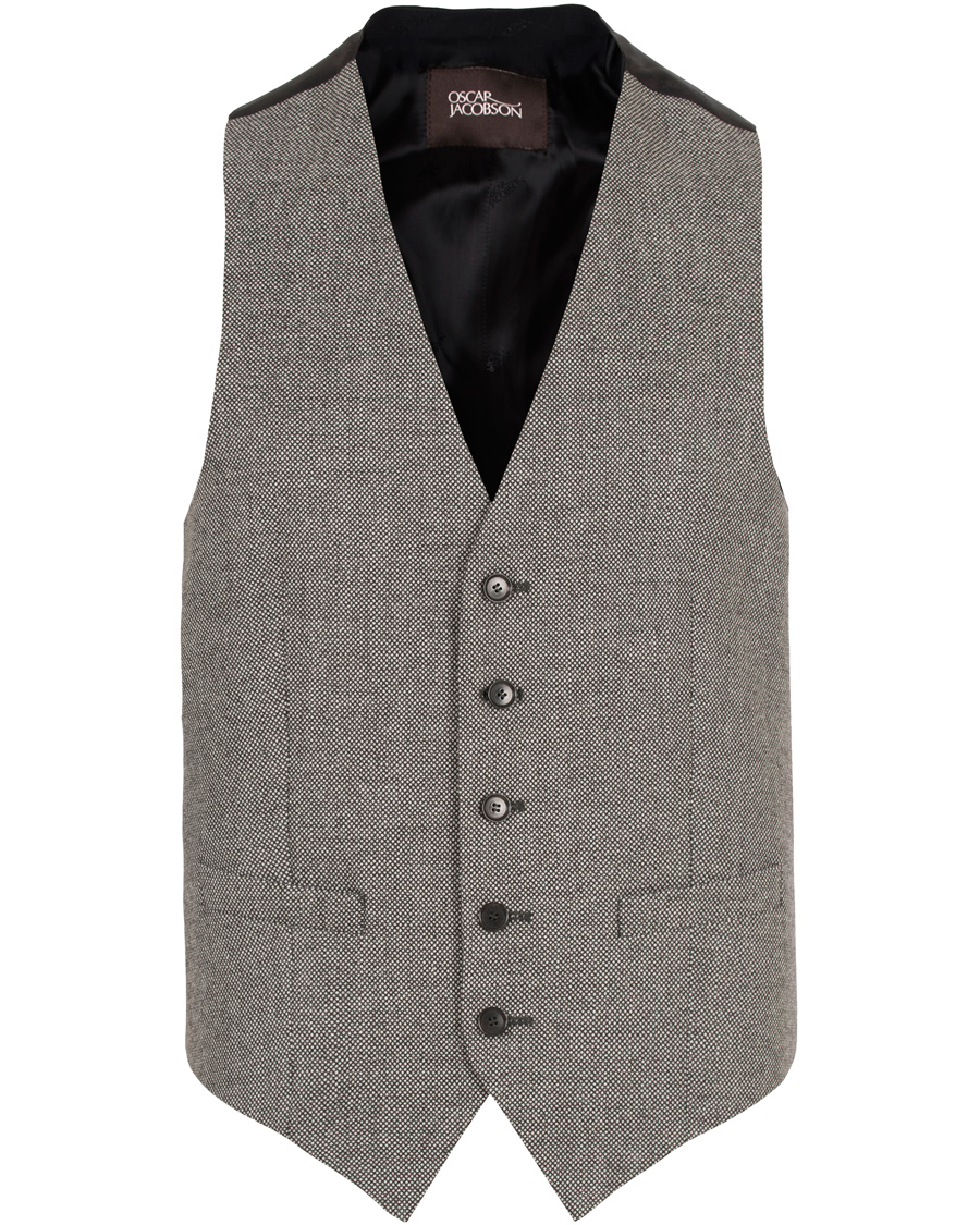 Herr | Kostymer | Oscar Jacobson | Egel 3 Piece Split Suit Grey/White