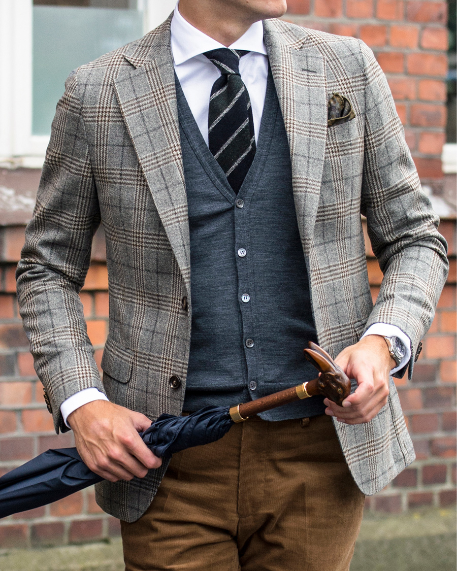 Herr | Kavajer | Oscar Jacobson | Egel Check Blazer Grey