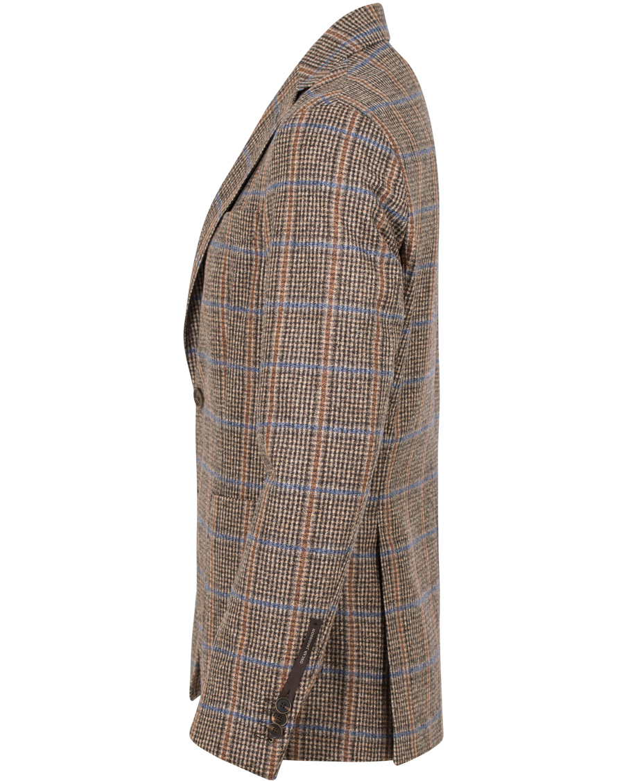 Herr | Kavajer | Oscar Jacobson | Epic Check Fratelli Tallia Di Delfino Blazer Brown