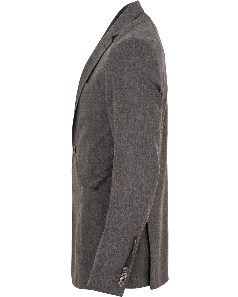 Herr | Kavajer | Oscar Jacobson | Einar Flannel Blazer Dark Grey