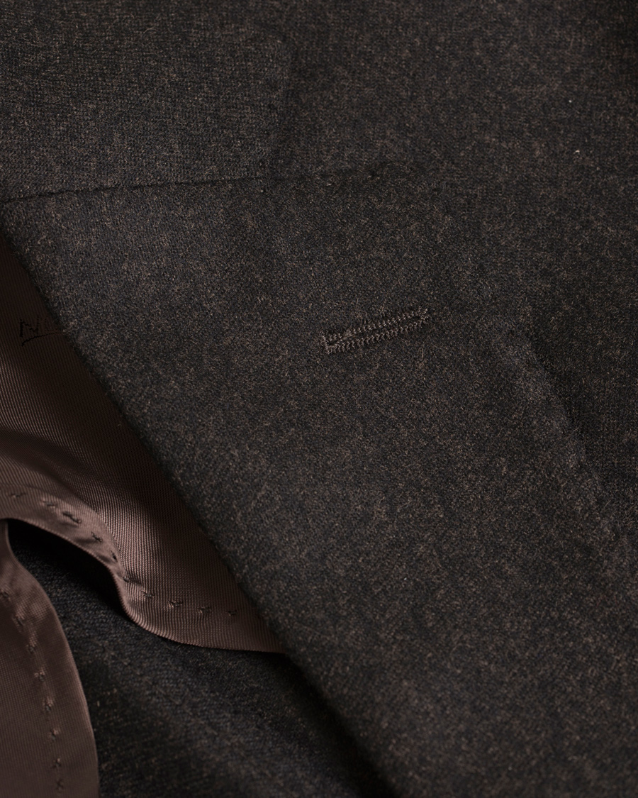 Herr | Kavajer | Oscar Jacobson | Einar Flannel Blazer Dark Brown